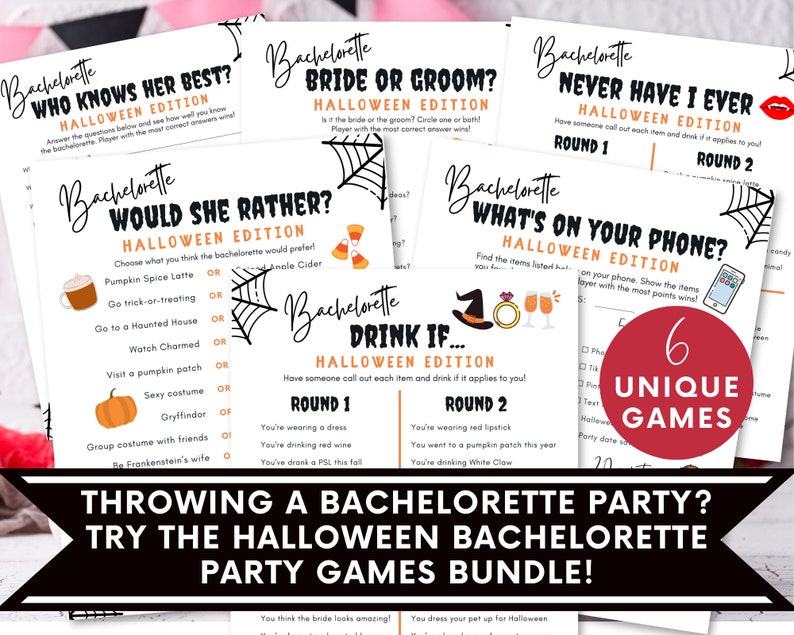 Halloween Drink If Game Halloween Drinking Game for Adults Etsy