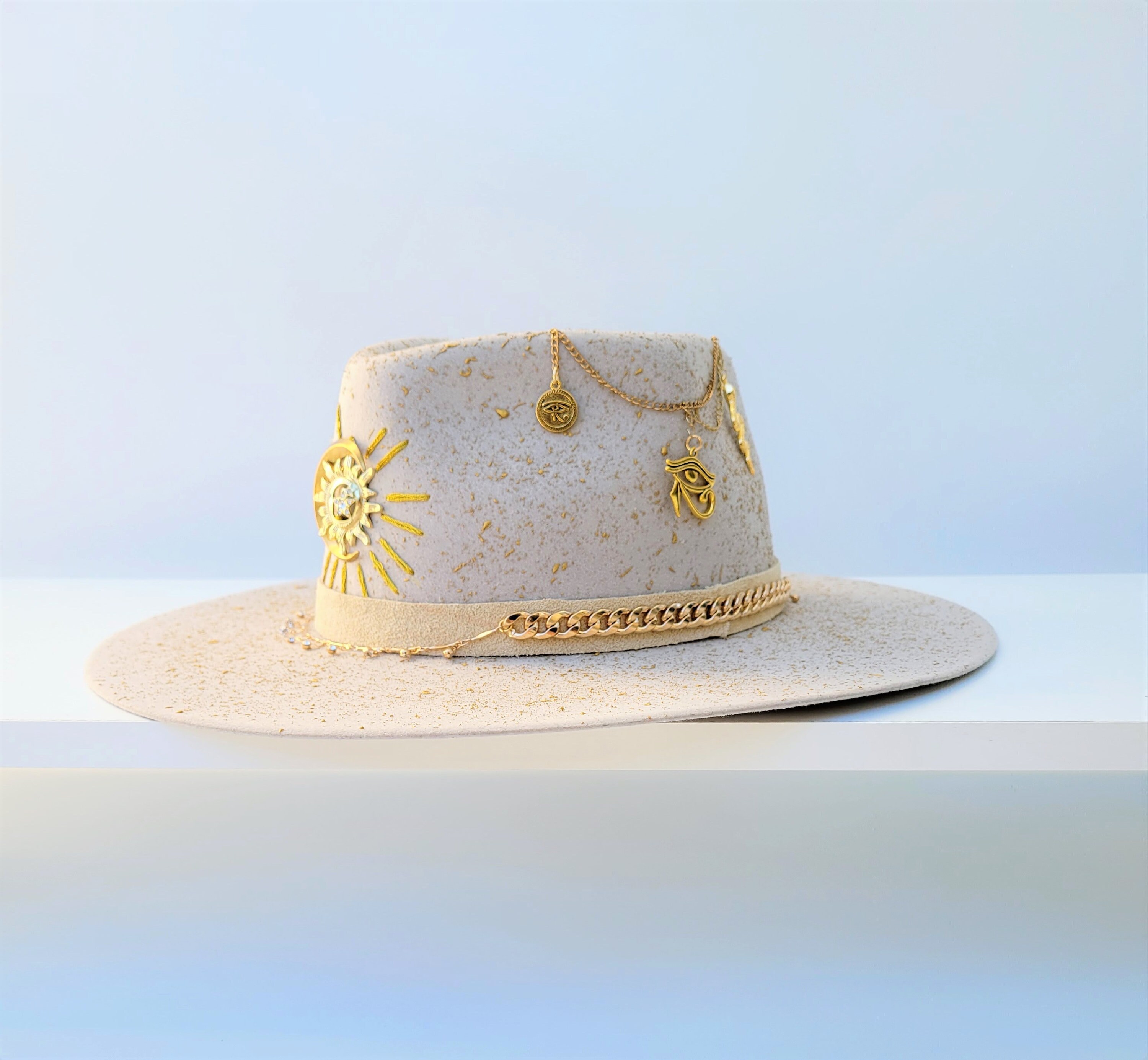 Vintage Wool Structured Diamond Crown Hat Flat Brim rancher Etsy