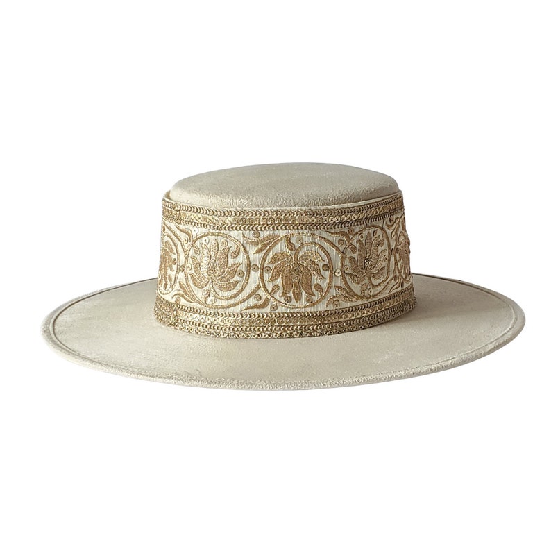 Boater Hat Off White Boater Hat Women Fall Hat Zhu Summer Hat
