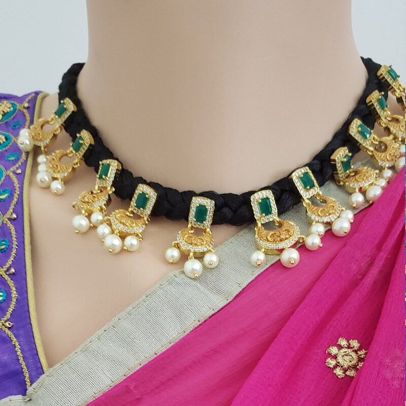 Designer Black Silk Thread Necklace