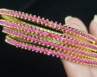 Indian Bangles Set, 2.6 size bangles, Pota Bangles, Wedding bangles, Bollywood, Bridal Bangles, One Gram Gold, Kadas