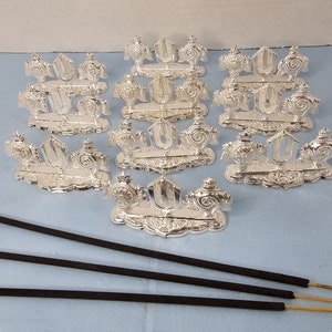 Pure Silver Agarbatti stand, Shanku chakra stand, Return gifts, housewarming gifts, Pooja items, pure silver incense sticks holder