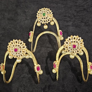 Kids 1-3 yrs armlet, Vanki, kids bajubhand With Semi precious Ruby, emerald.