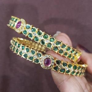 Bangles Set, 2 Bangle set, 22k Gold Plated, Bangles Set, Wedding Bangles, Mix n Match bangles