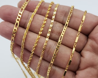 Gold covering chains 6 Month Warranty on Plating High quality 24k covering chains Daily use chains Beautiful pattern for all purposes