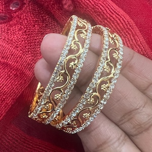Kids Bangles, Small bangles, set of 2 bangles, 22k covering bangles