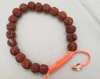 Rudraksha Beads bracelet  Handmade in India. Awakening Chakra Kundalini, Made in INDIA