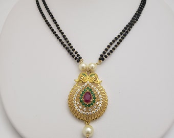 Black Beads Necklace Indian Mangalsutra 