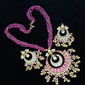 Pachi Ahmdabadi Designer Kundan Necklace Set, Sabyasachi inspired, Kundan choker, Bollywood Inspired Jewelry
