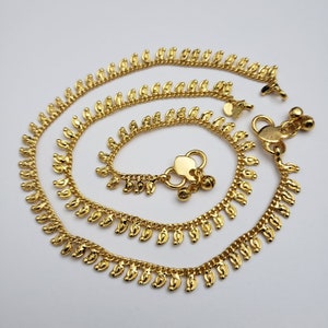 Anklets, Simple Mango design Payal Indian Traditional Bridal jewelry, Fashion Jewelry for Women Anklets, Payal