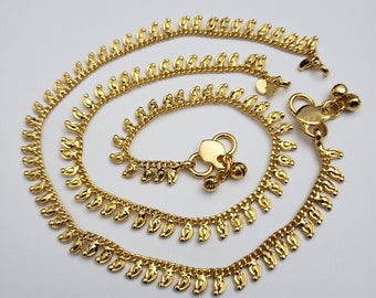 Bransoletki na kostkę, prosty wzór Mango Payal Indian Traditional Bridal biżuteria, modna biżuteria dla kobiet Bransoletki na kostkę, Payal