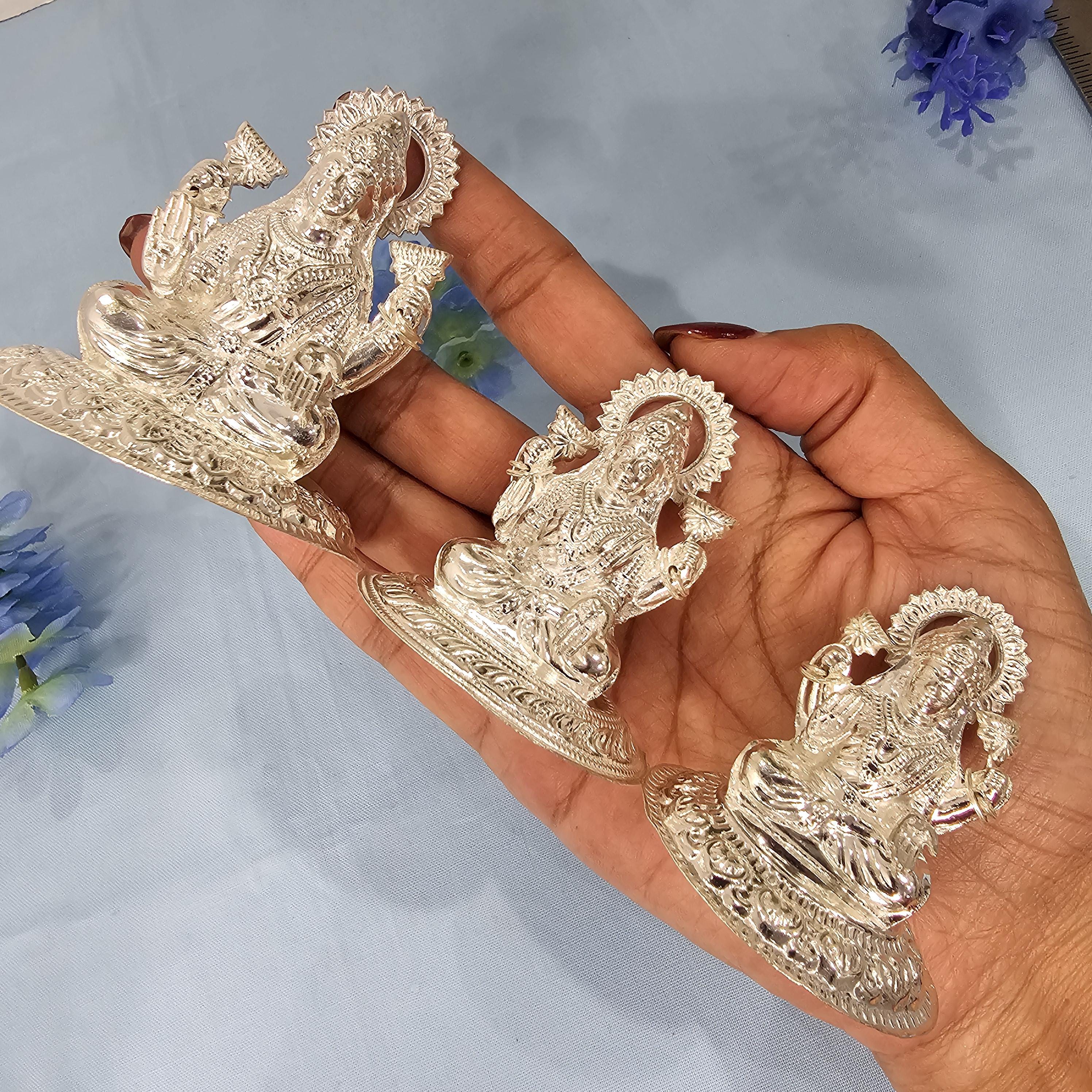 Pure Silver Lakshmi Devi, Arch Shape Lakshmi Idol, Goddess of