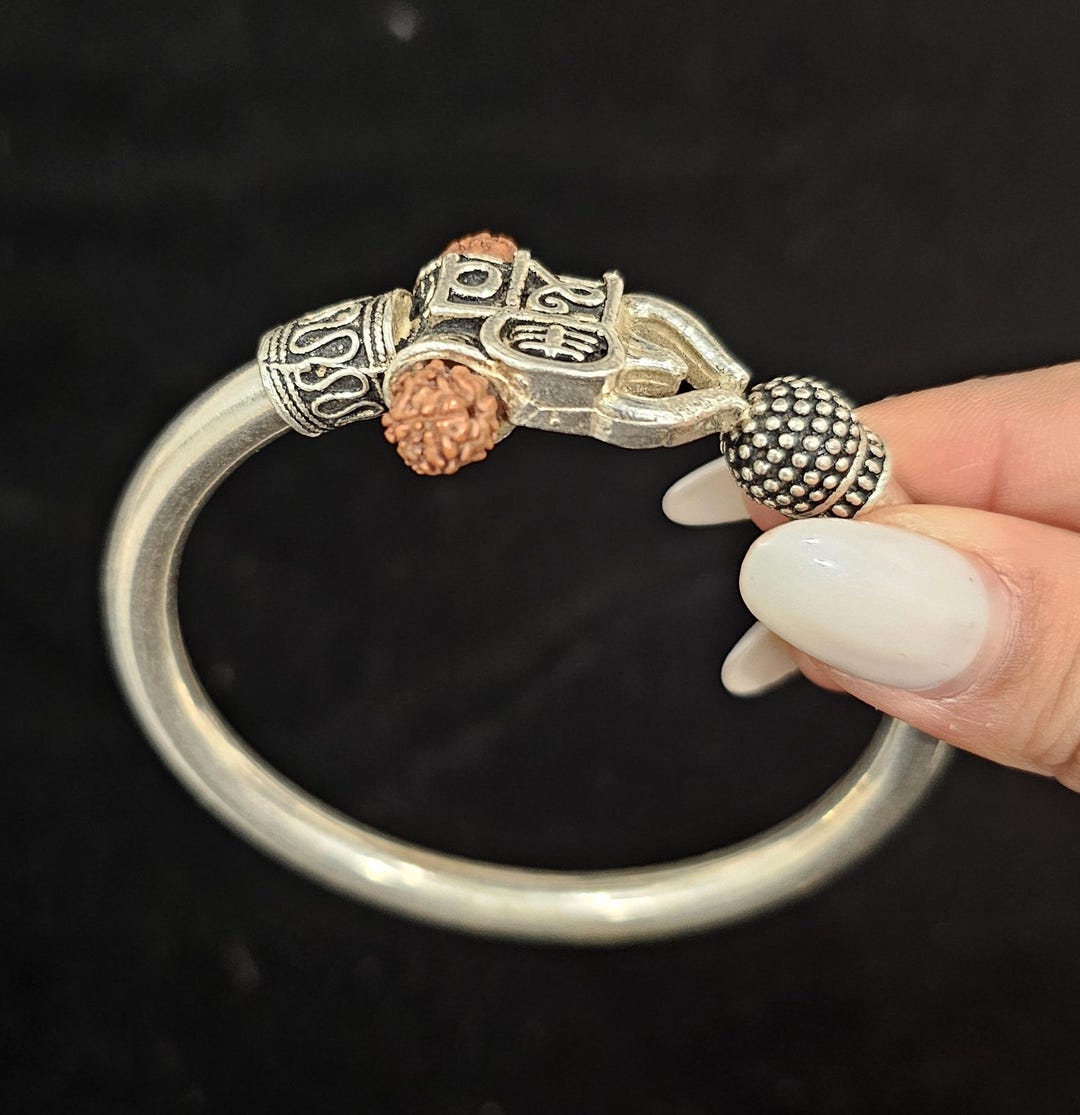 Silver Mens Kada, Size Pure Silver Bracelet for Boys and  Openable Kada With OM and Gift for Boys/