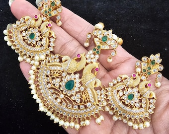 Anhänger Sets, Traditioneller Schmuck mit Perlen, , Brautschmuck, Südindischer Schmuck,