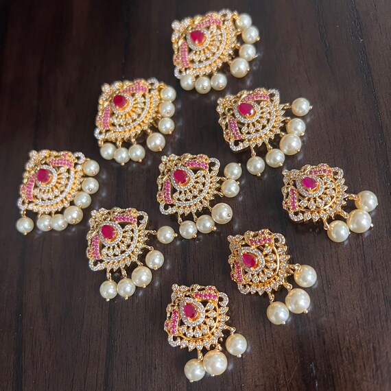 Hair Decor With Gold Plated Cubic Zirconia, Traditional South