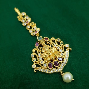 Matte finish Maang Tikka, Paapati billa, Indian Jewelry, Wedding Jewelry, Ethnic, Hair Jewelry, Tikka, Matha Patti