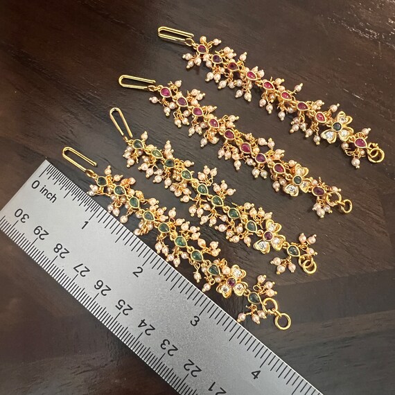 Pearl Matilu Earring Extensions Ear Chains Pearl Ear Chains Traditional Ear Chains Etsy Canada
