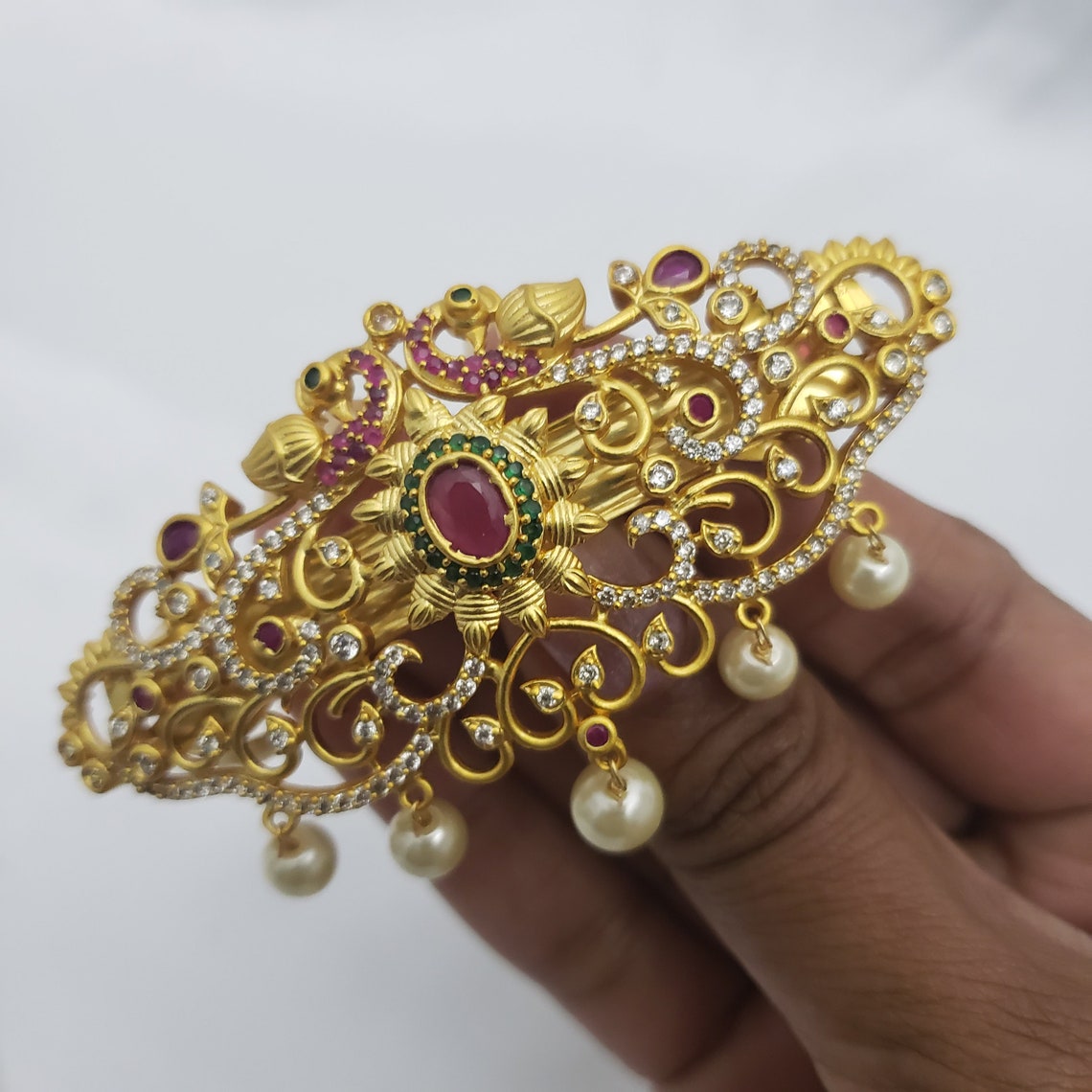 Indian hair clipsGold covering Hair clip Wedding Etsy