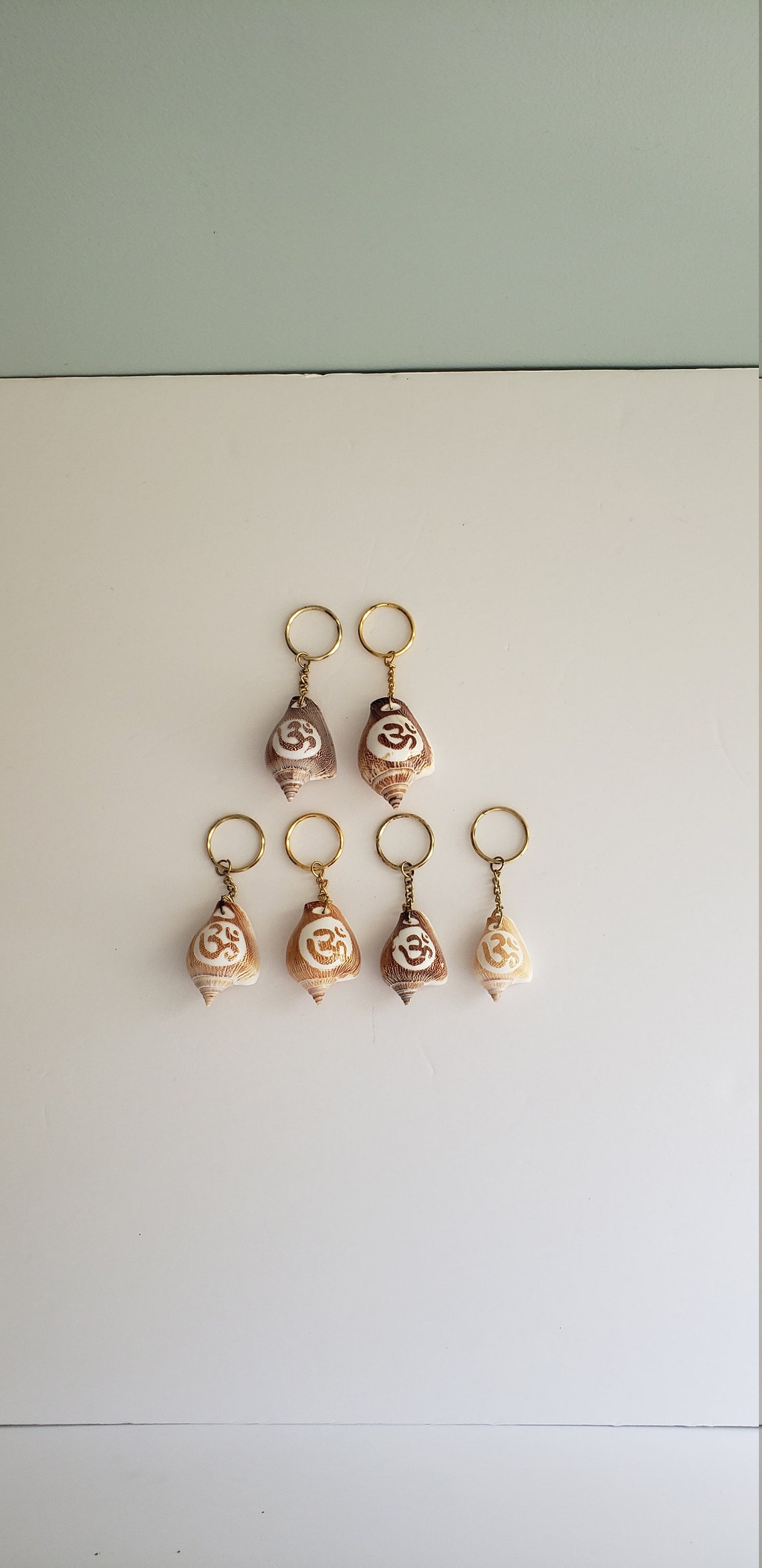 Shell Key Chains OM Shell Key Chains From India Beach Etsy