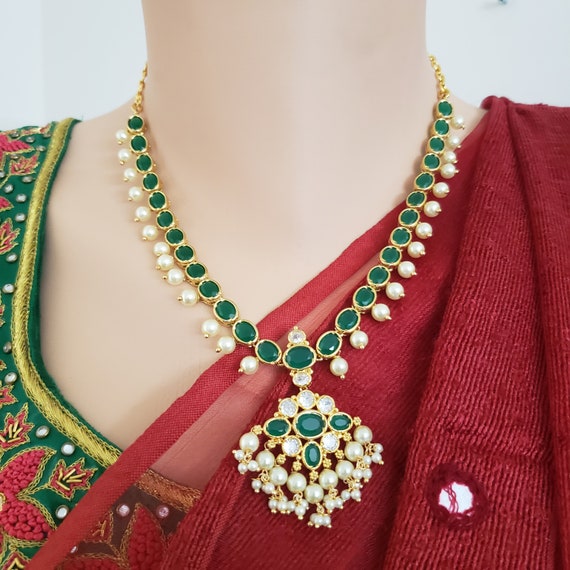 Ruby/ Emerald Indian Jewelry CZ Jewelry 