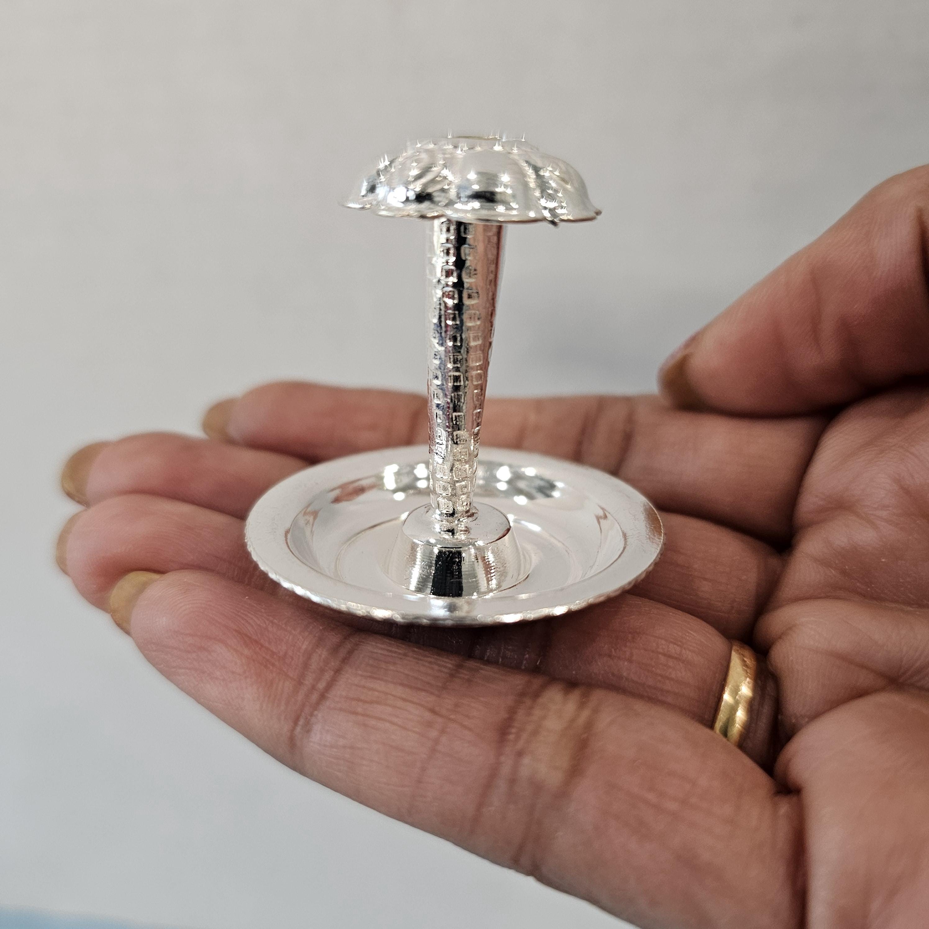 Pure Silver Agarbatti Stand, Tree Patten Stand, Return Gifts