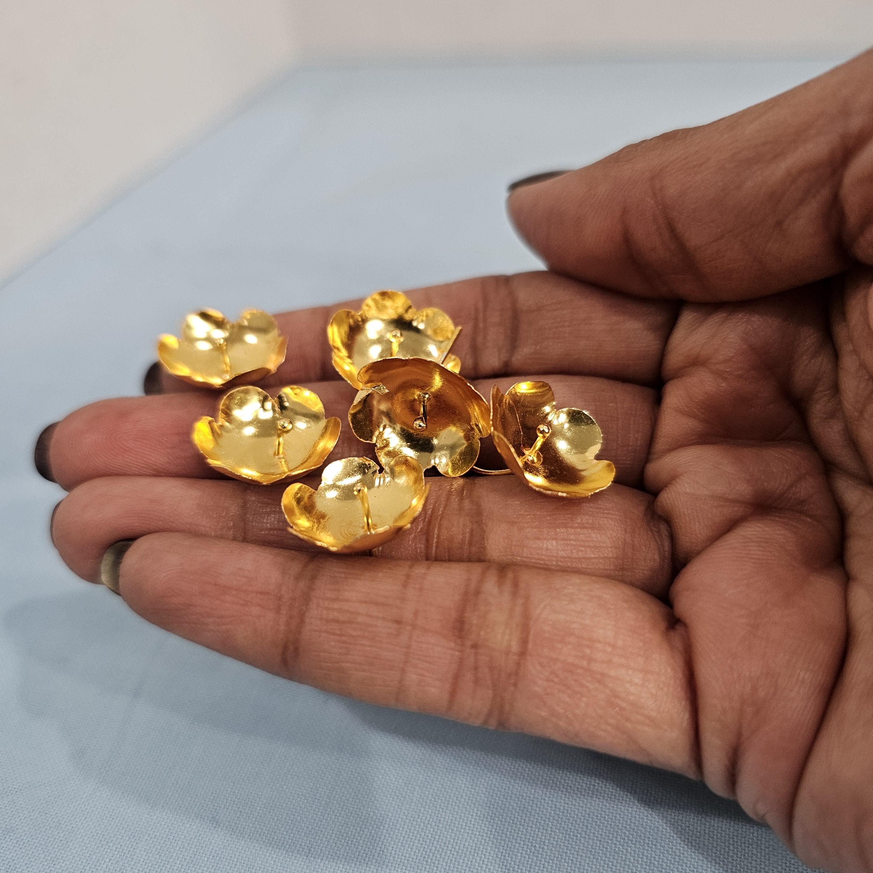 108 Pure Silver Pooja Flowers, Big Size Set, Pooja Offering