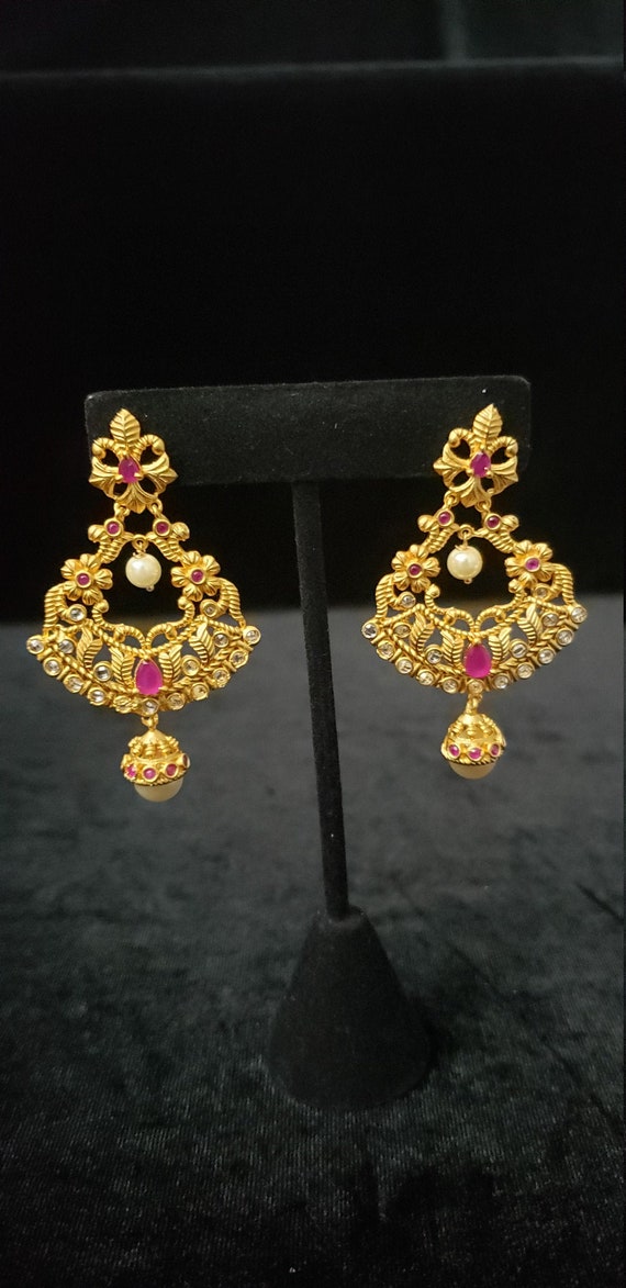 Latest gold chandbali earrings designs with weight | gold earrings  collection - YouTube