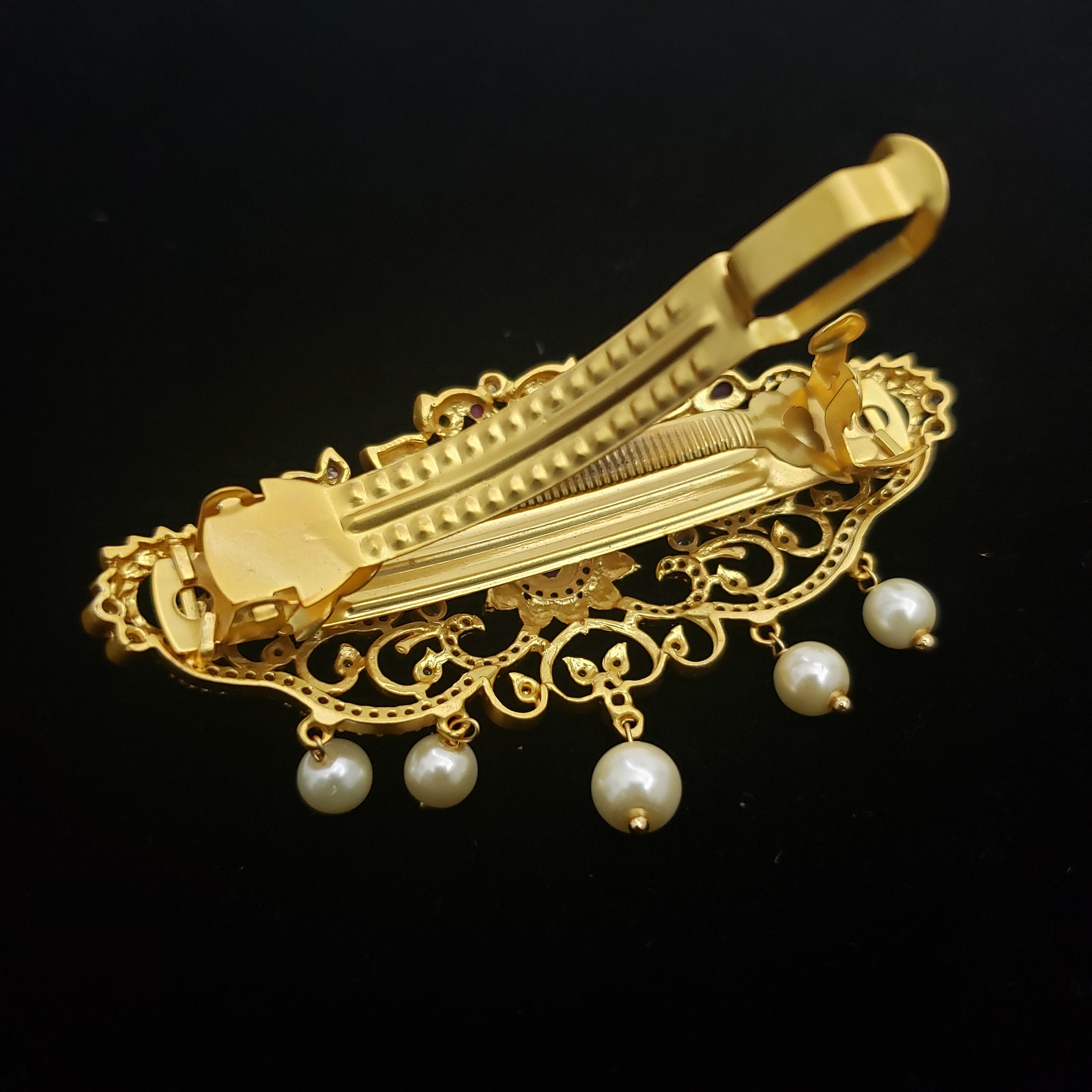 Indian hair clipsGold covering Hair clip Wedding Etsy