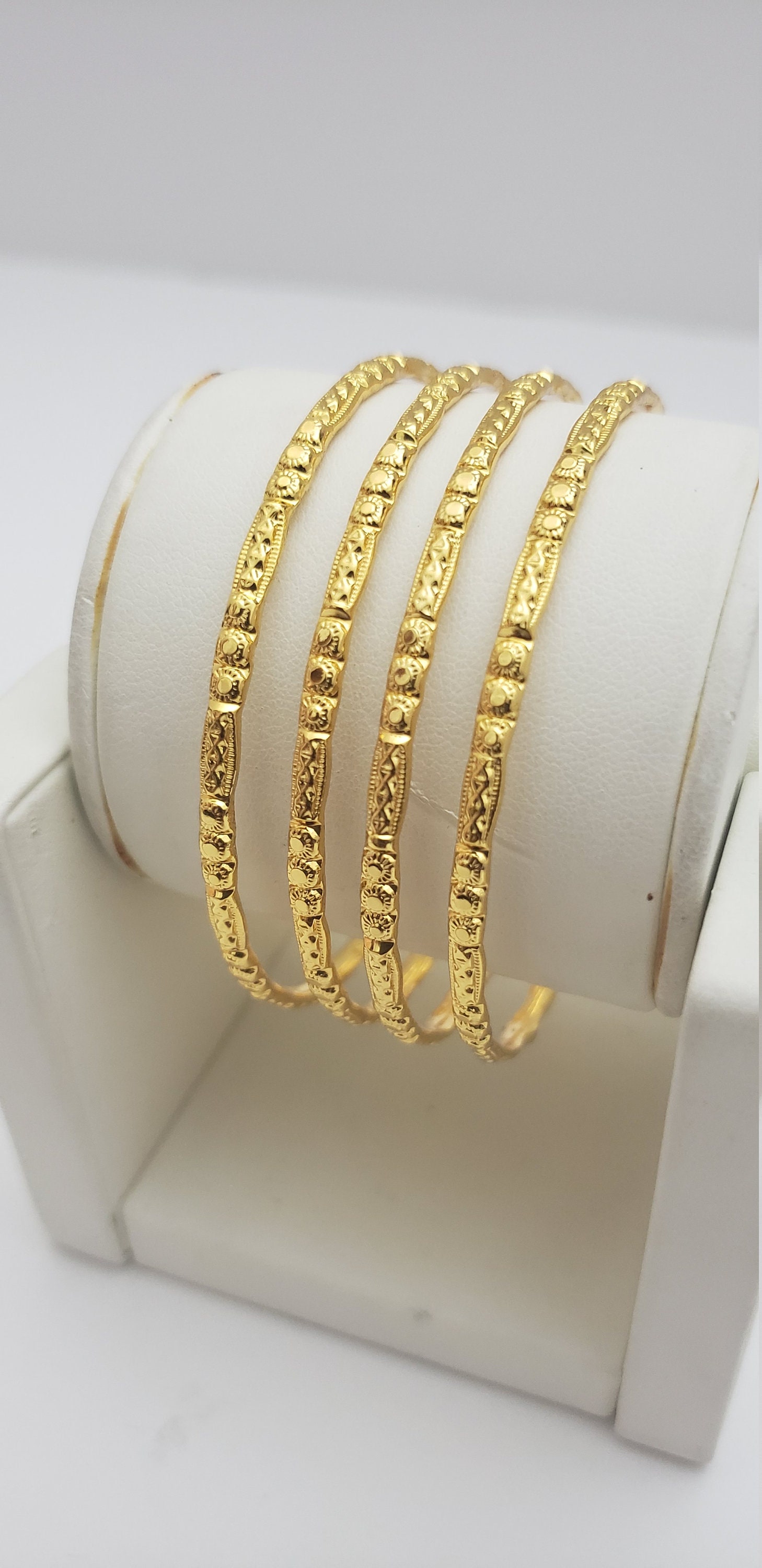 Buy Gold Covering Bangles Set 4 Bangle Set 22k Gold Plated