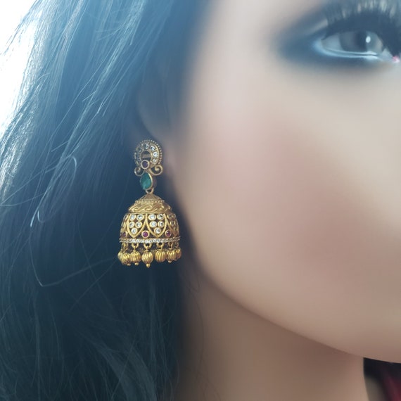 gold buttalu earrings designs collections with weight//bridal buttalu  earrings designs - YouTube