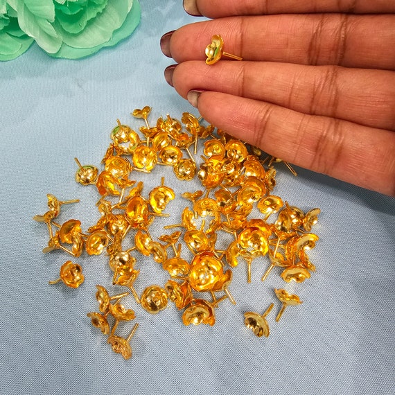 Pure Silver 108 Flowers, 22k Gold Covering Silver Flowers for
