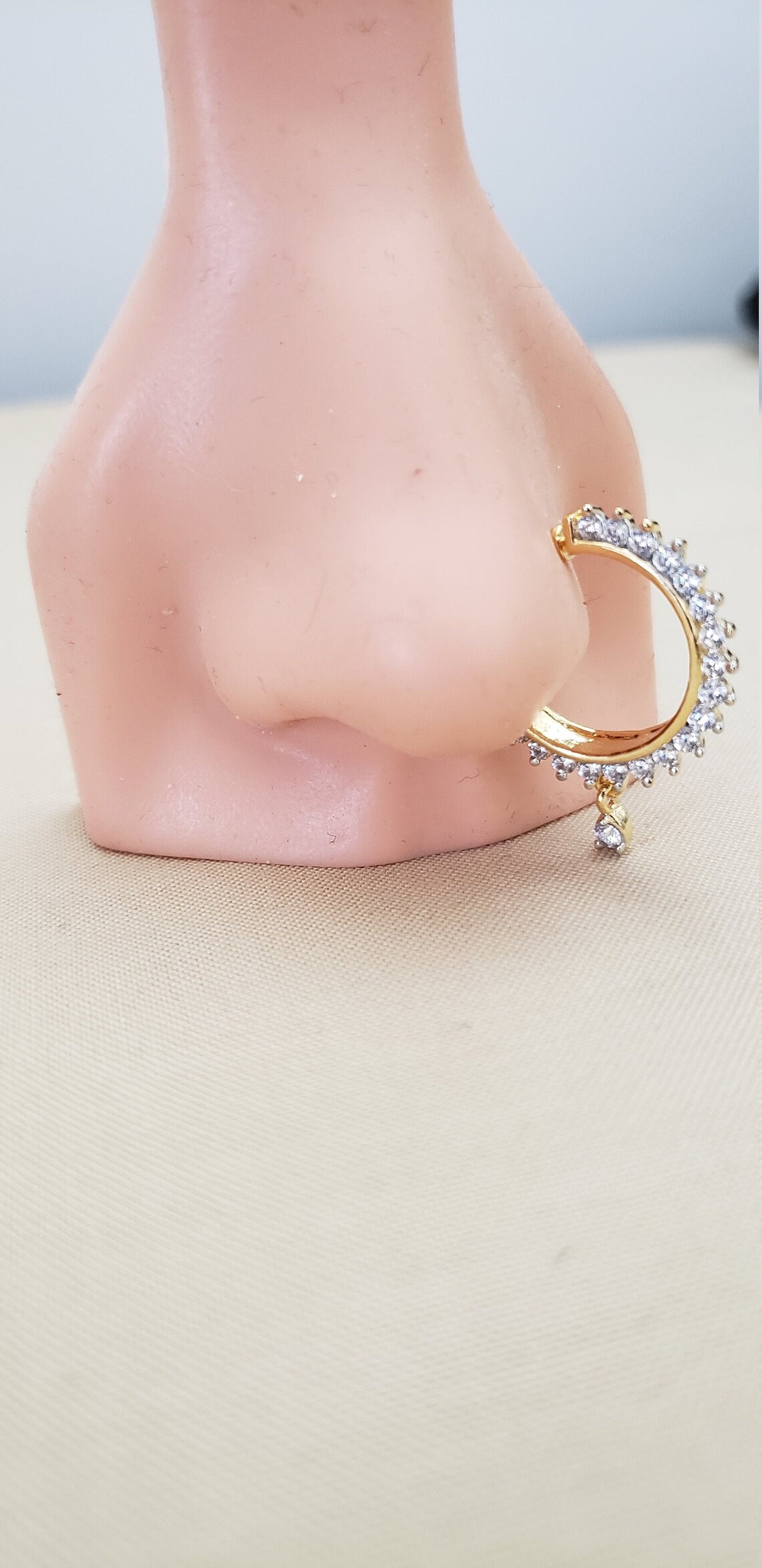Wedding Nose Ring Clip On Pressing Nose Ring American Etsy
