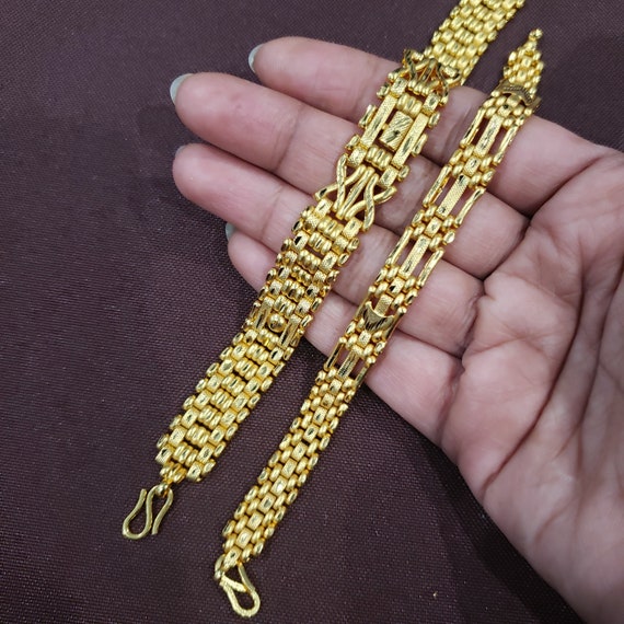 Mens bracelets gold 22k with price discount