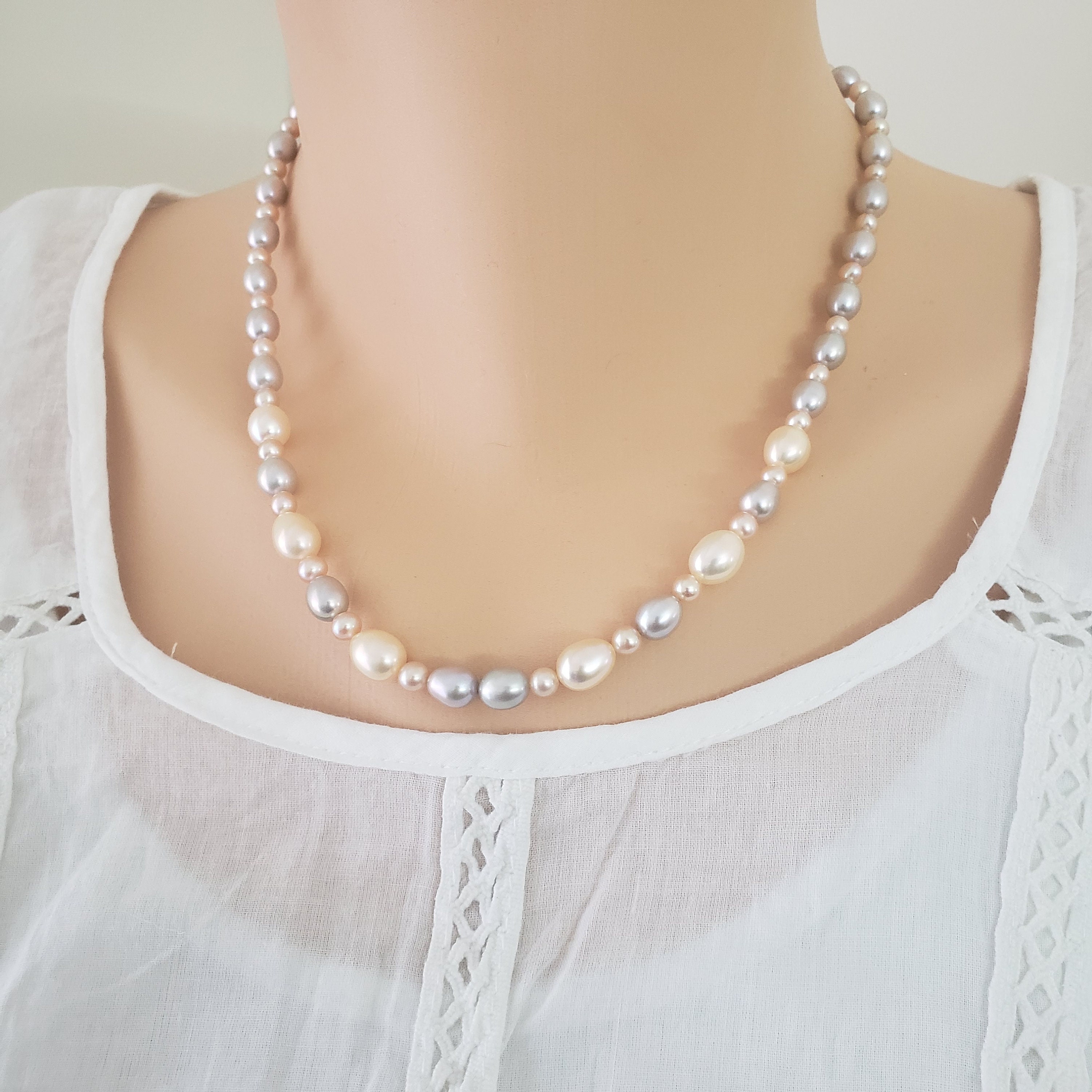[HAS] 韓国☆Classic freshwater pearl necklace Classic Pearl Necklace – Kore by K