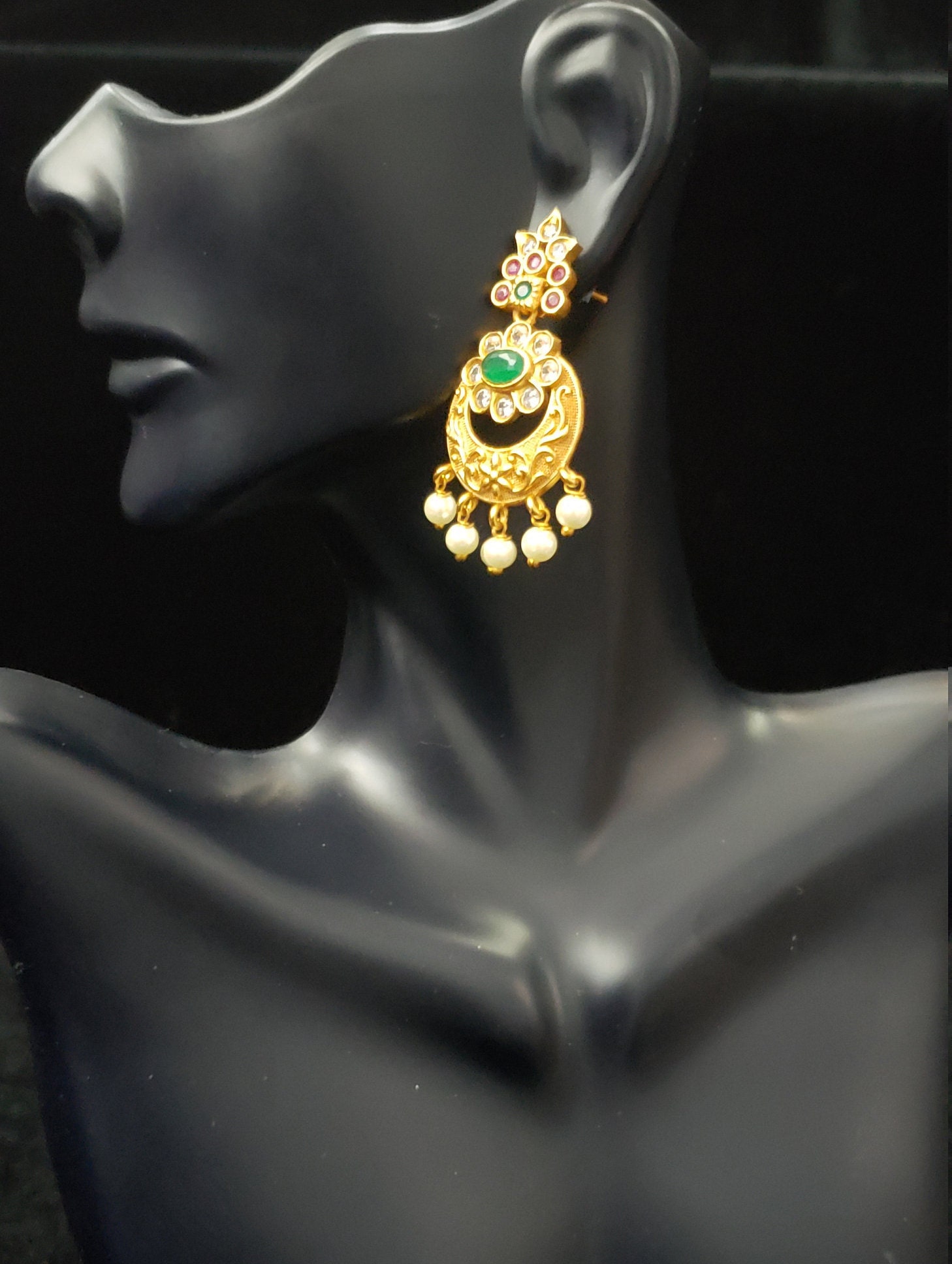 Joyería indios étnicos colgantes semi preciosos con rubí Etsy