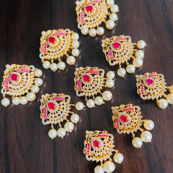 Hair Decor With Gold Plated Cubic Zirconia, Traditional South