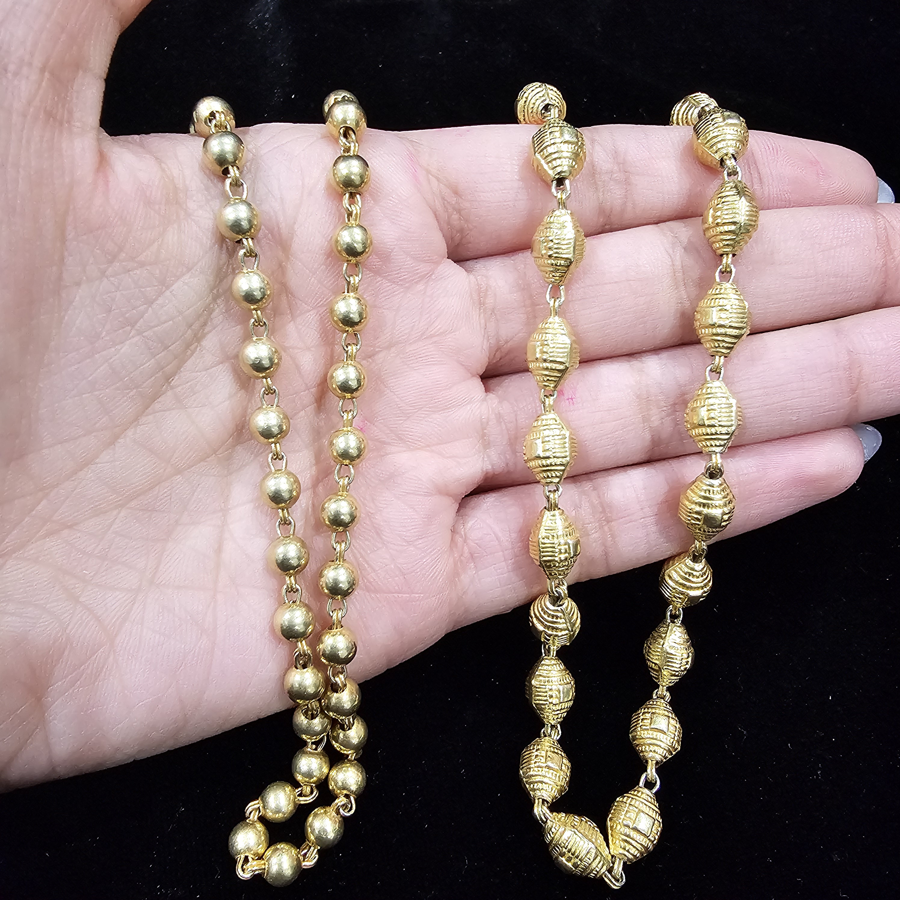 92.5 Pure Silver Chains, Mattar/ Dolki Beads Chains, Silver Chains- Mix ...