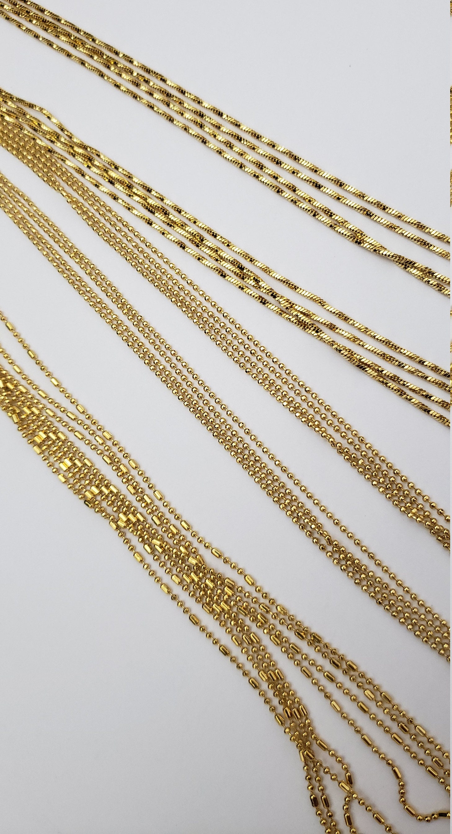 Gold Covering Chains Thin Chains for a Minimalist. Etsy UK