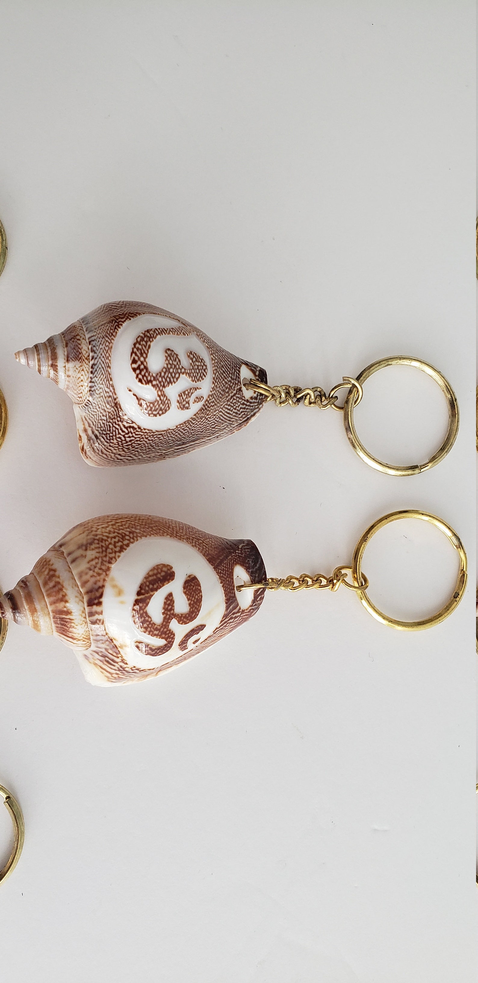 Shell Key Chains OM Shell Key Chains From India Beach Etsy