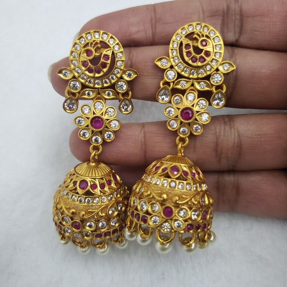 fcity.in - Suresh Latest 1 Gram Gold Essential Earrings Studs Bali Round  Tops
