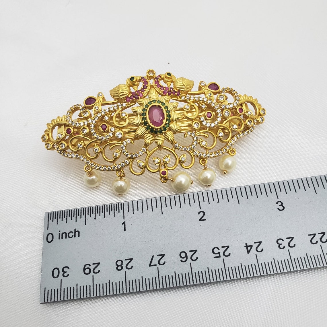 Indian hair clipsGold covering Hair clip Wedding Etsy