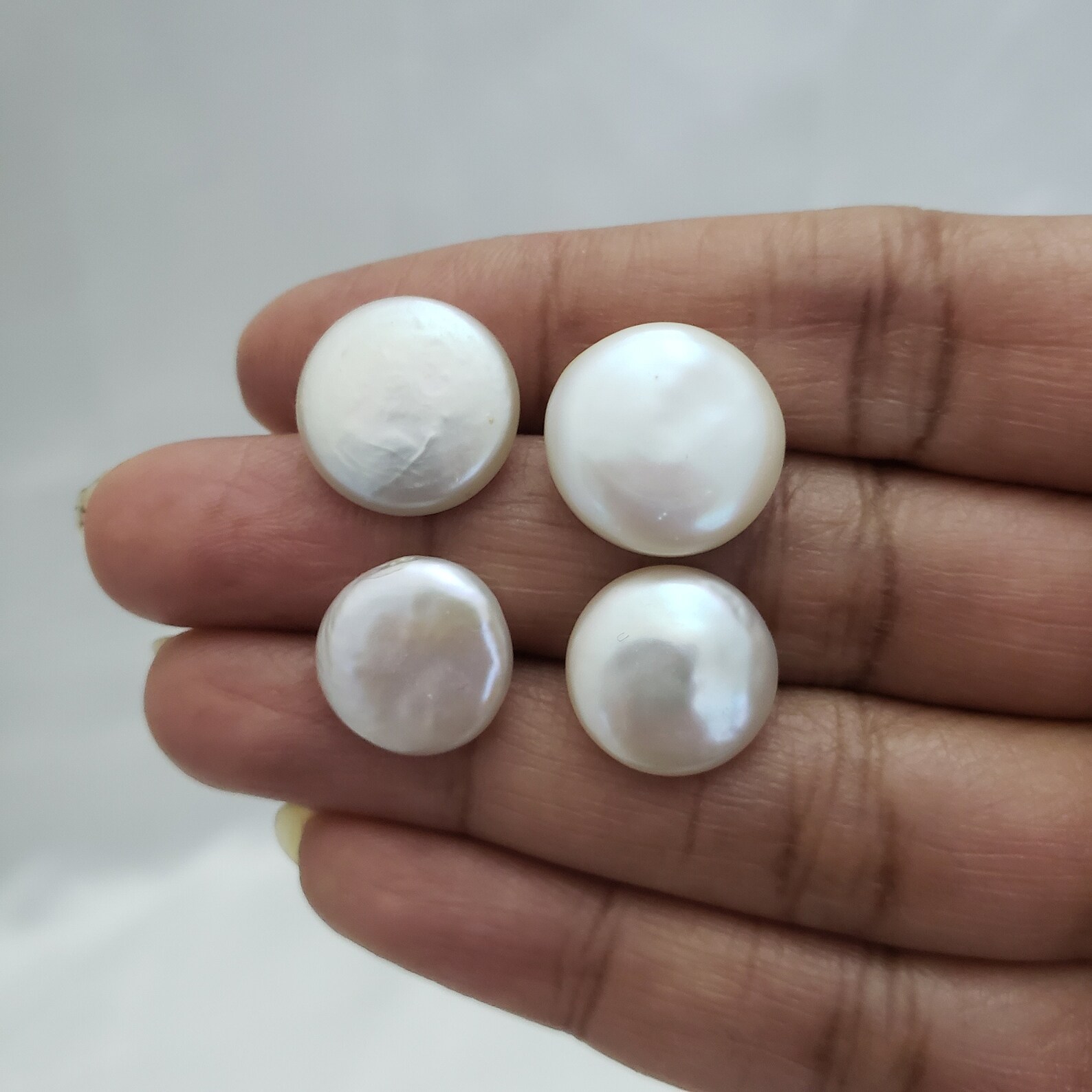 Coin Pearls Studs Natural Shape Coin Pearls Baroque Pearls Etsy