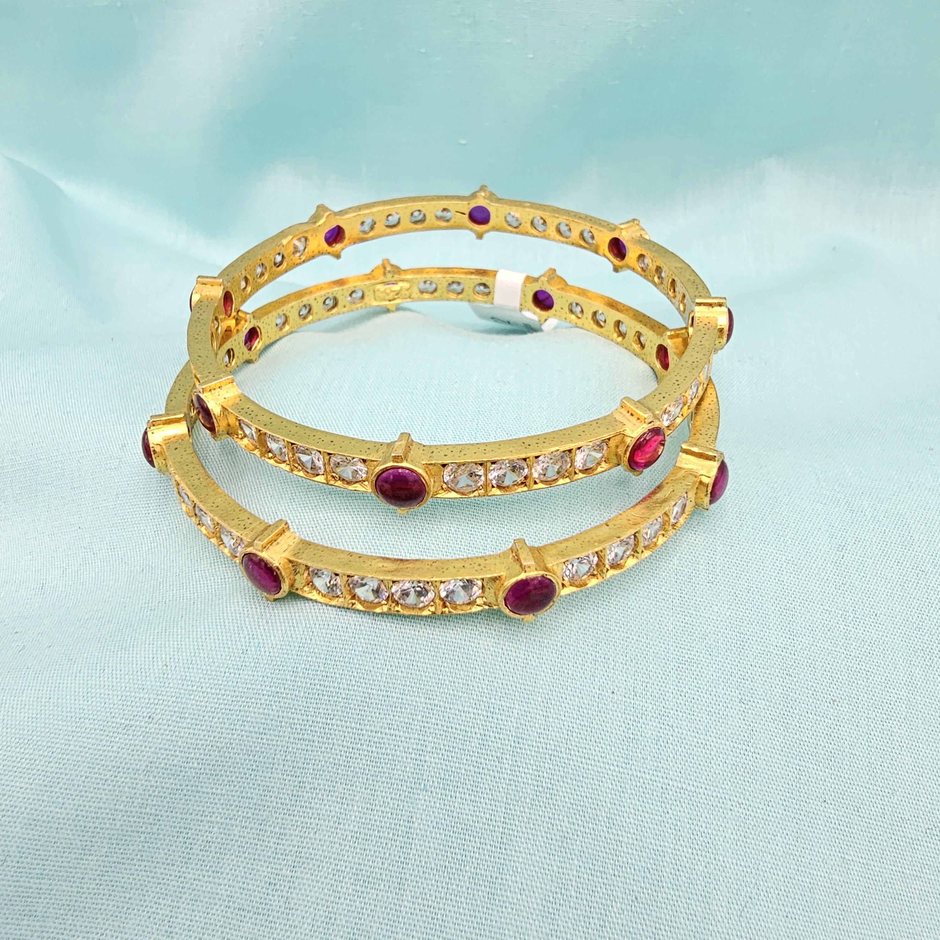 2.4 Sz CZ Bangles, 92.5 Pure Silver Bangles, Silver Bangles With