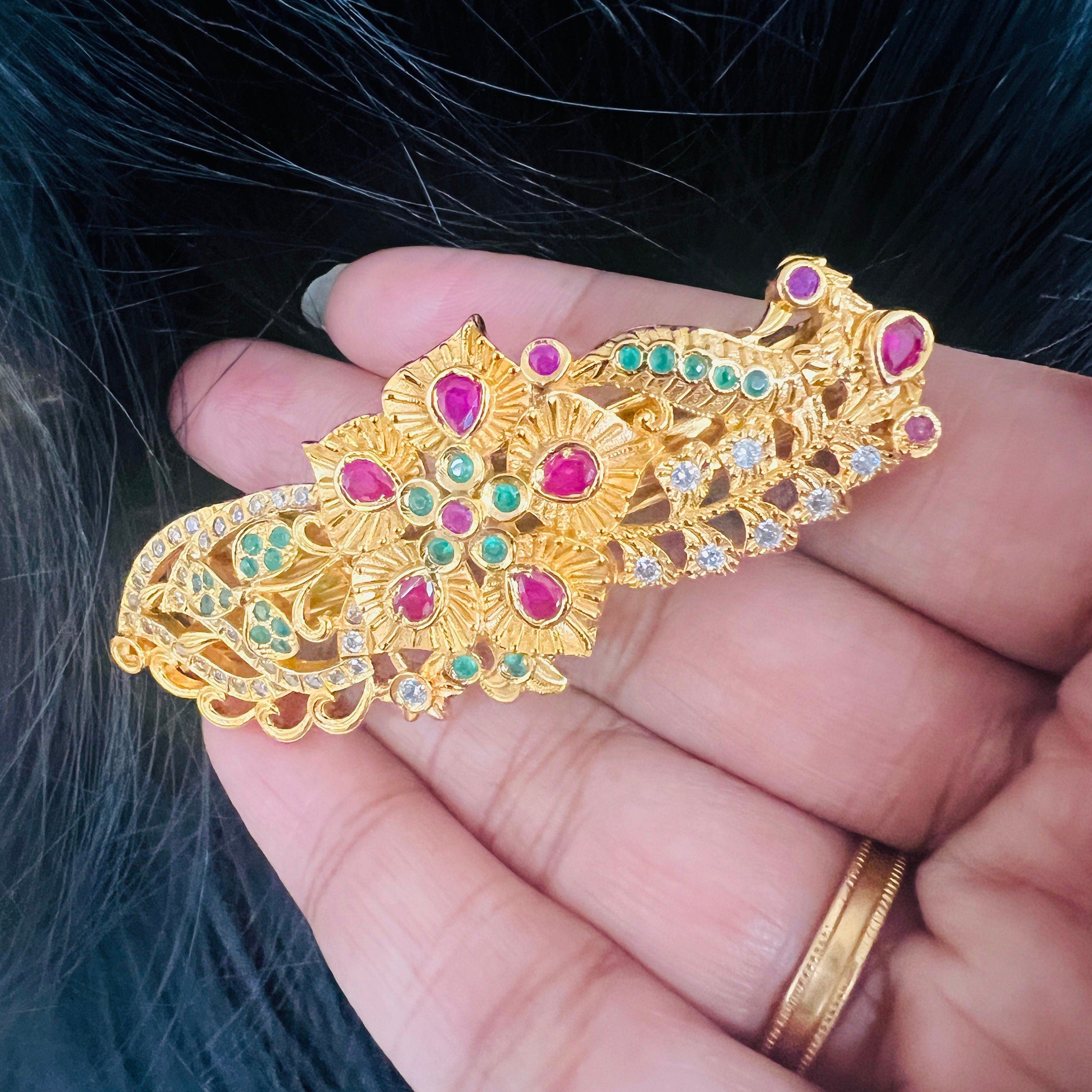 Indian Hair Clips,gold Covering Hair Clip, Wedding Accessories