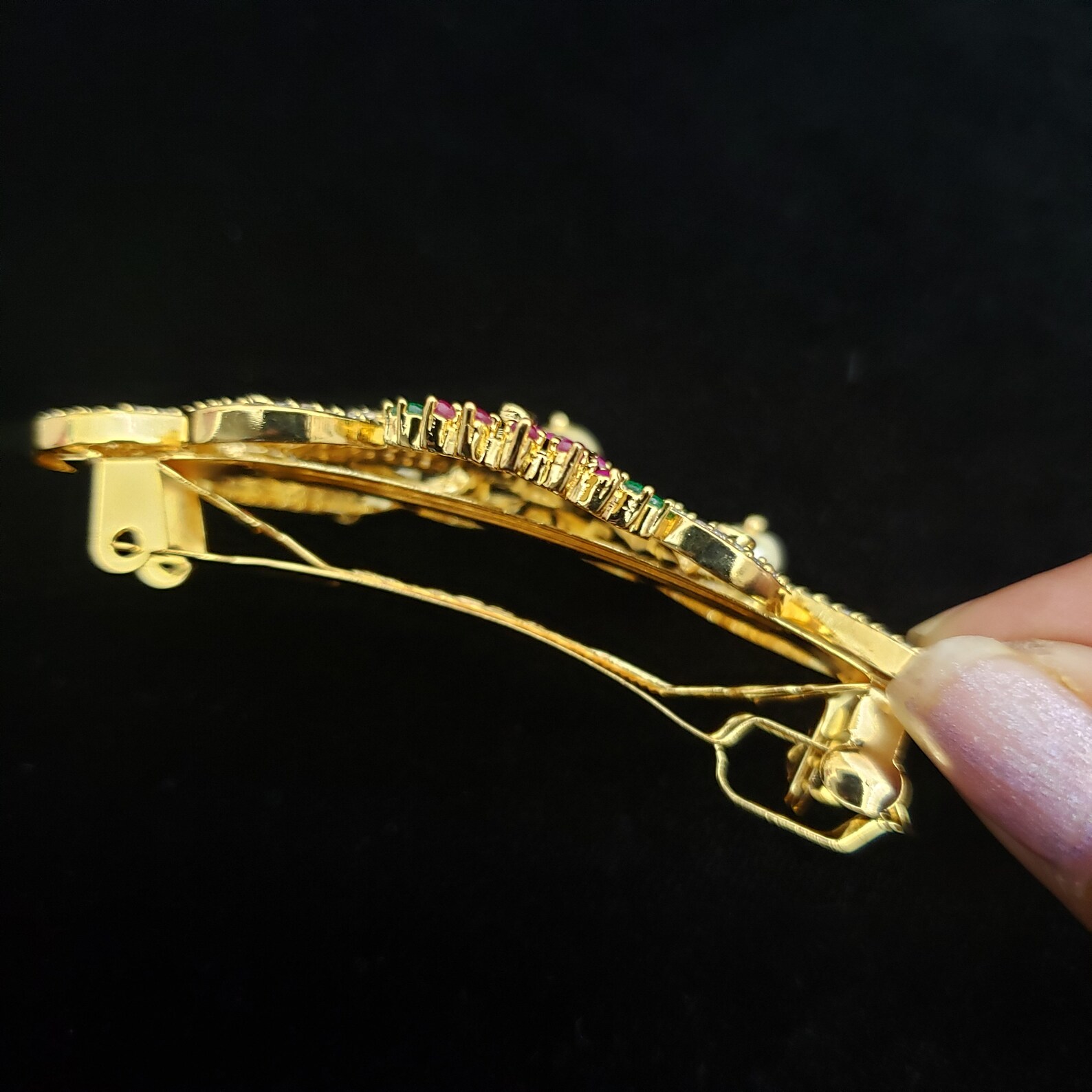 Indian hair clips flower design clip Hair clip GoldPlated Etsy