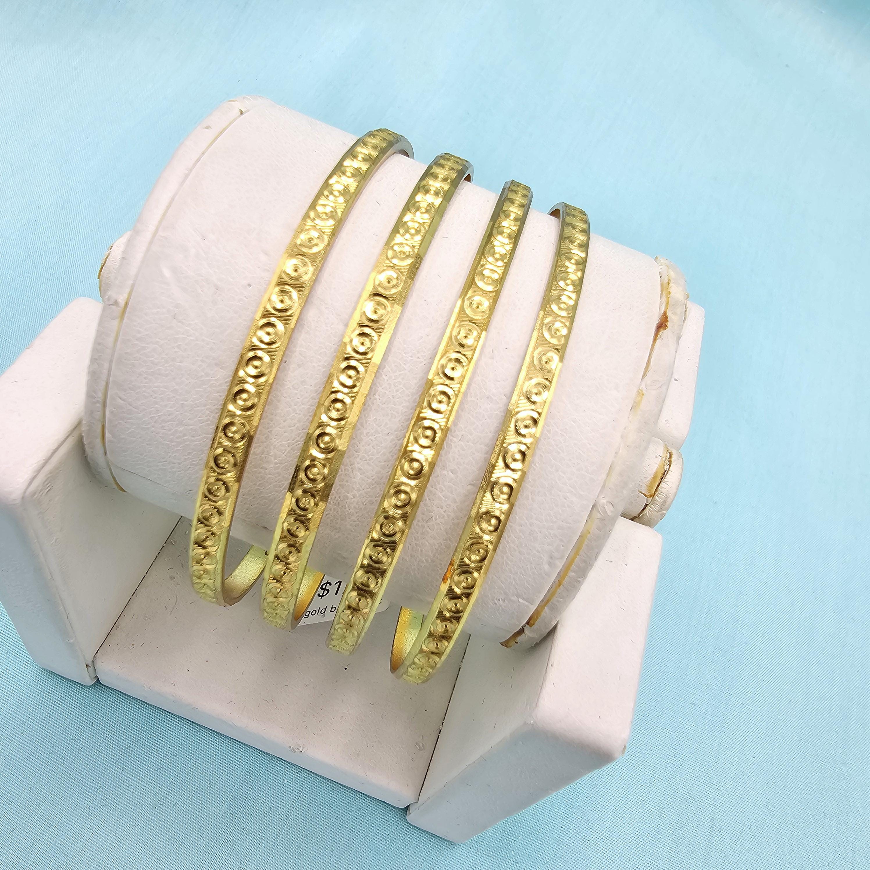 2.6 Sz 92.5 Silver Plain Bangles, Set of 4 Bangles Self Design, South ...