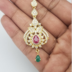 Maang Tikka, Paapati bill, Indian Jewelry, Wedding Jewelry, Bollywood, Ethnic, Hair Jewelry, Tikka, Matha Patti