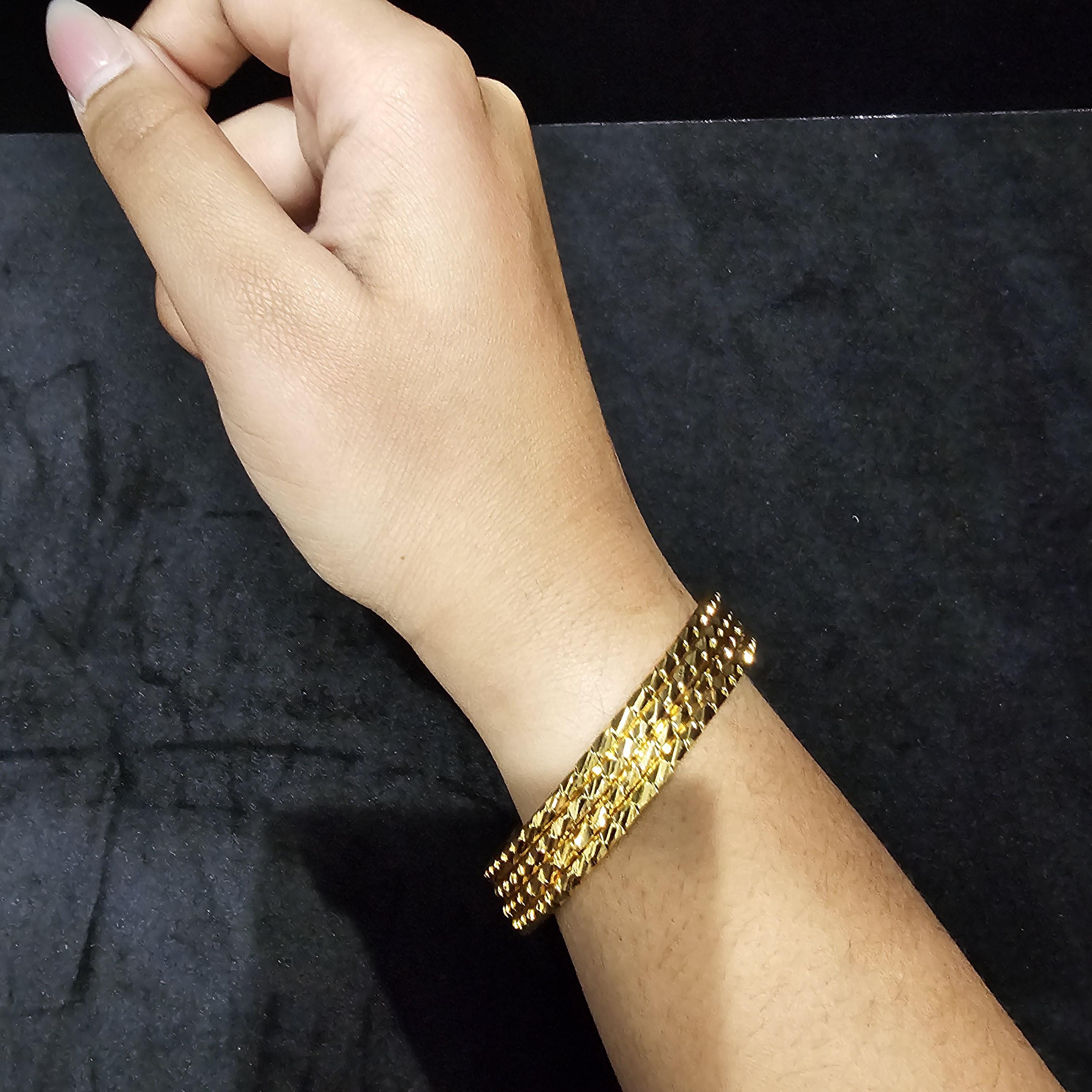 Indian Bangles, 22k Gold Plated 4 Bangles Set, Traditional Indian ...