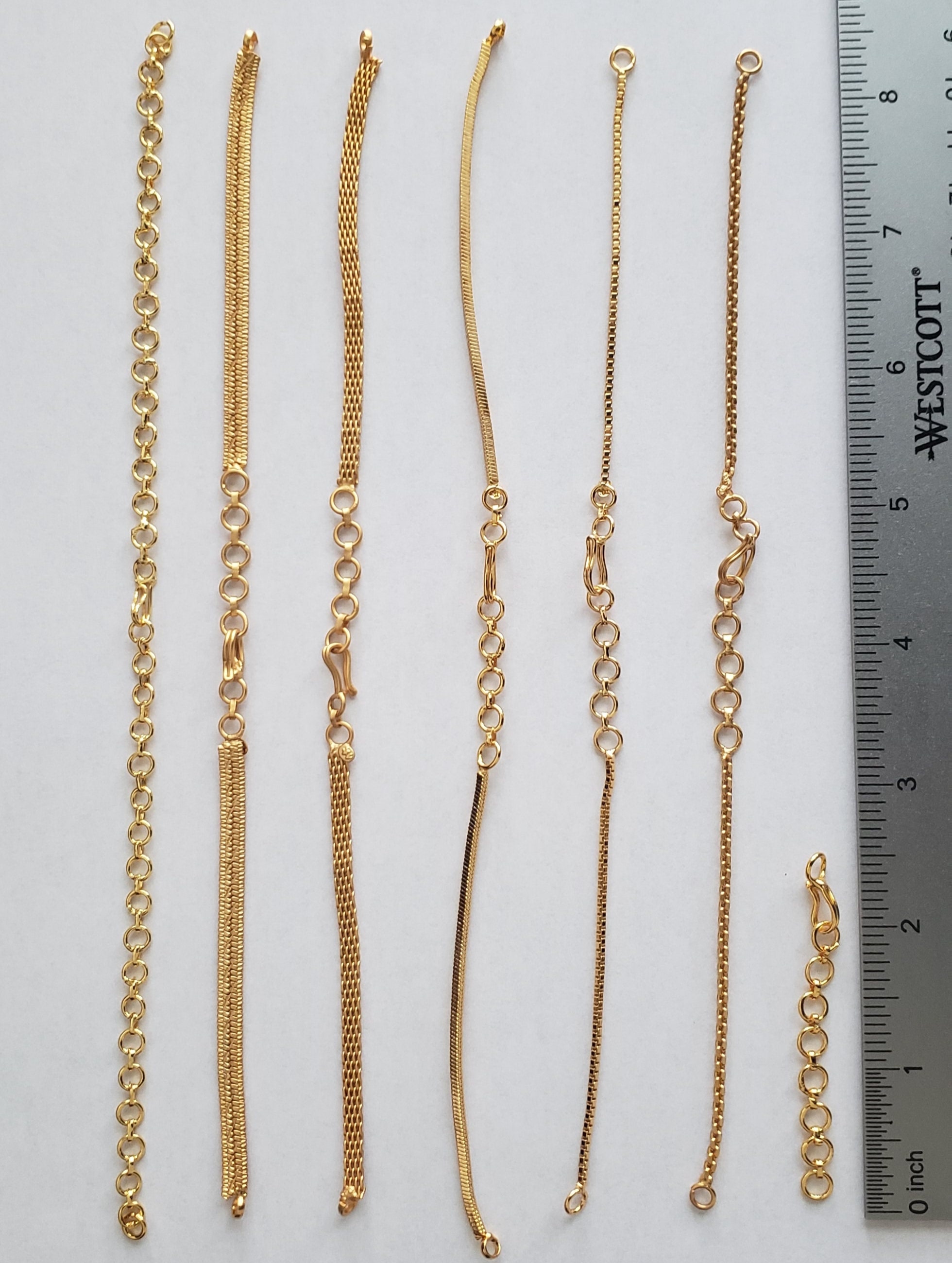 Necklace Extension Chain Golden Color Plated Brass Extension - Temu