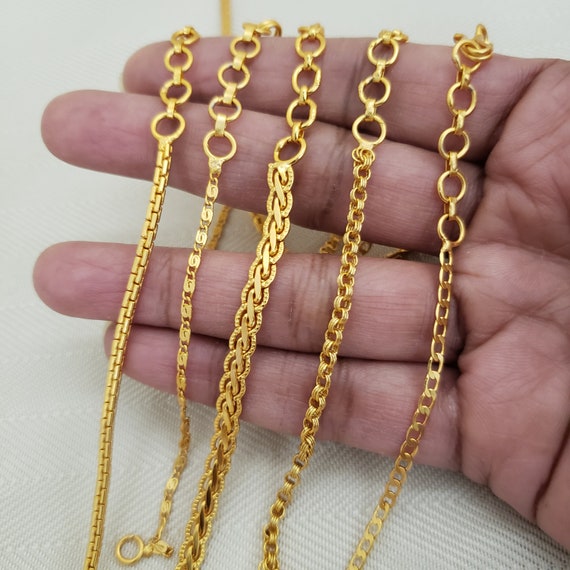24k Gold Color Covering Extensions or Matt Finish Gold Bracelet Extender,  Adjustable Extension Chain, Chain/ Necklace Extensions -  Israel